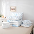 thumbnail image 6 of Erosebridal Ribbon Bow 7-Piece Twin Bedding Sets For Girls,Blue Bowknot Letter A Initial Bedding Comforter Set,Reversible, 6 of 7