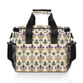 thumbnail image 7 of FORMRS Insulated Cooler Bag 24 Cans Capacity Soft Leakproof Lunch Box with Side Pockets, Beige Floral Pattern, 7 of 7