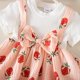 thumbnail image 4 of Conjuntos de blusas y camisas de cuello redondo y manga corta para niños, pantalones cortos de manga larga con tiras en las axilas, conjunto de boina de 3 piezas, pantalones cortos con cuentas de flor, 4 of 8