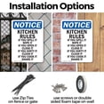 thumbnail image 3 of (2 Pack) Kitchen Rules If You Spill It OSHA Notice Sign 12 Inch X 18 Inch Indoor / Outdoor Rust-Free Aluminum Metal Signs for Workplace, Workshop, and Construction Site, Made in the USA, 3 of 8