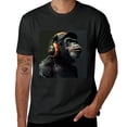 thumbnail image 2 of PIKWEEK  listens to music bar gorillas, designs shirts, showcases art, T-shirts, lover gifts, casual and breathable men, women, boys, girls, children Black, 2 of 4