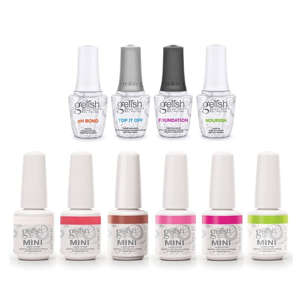 Gelish 15 mL Soak Off Gel Nail Polish Kit & Mini Soak Off Gel Nail
