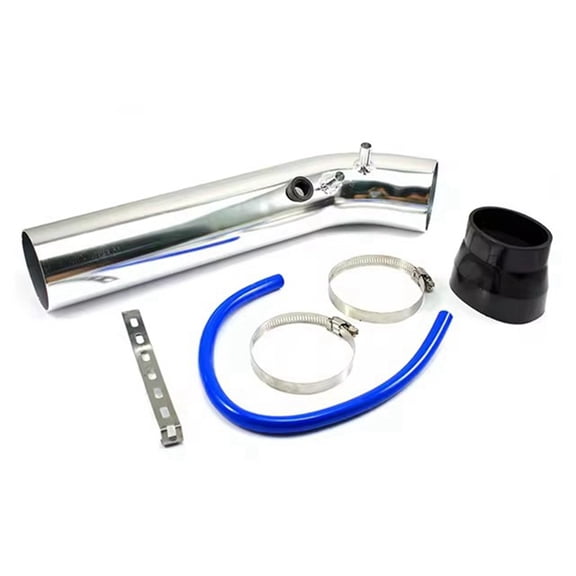Universal 3inch Car Air Intake Pipe Modification Kit Aluminum Alloy 76mm Intake Duct Pipe Silver