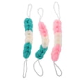 thumbnail image 1 of Juego de 3 esponjas exfoliantes para baño, estropajos de ducha elásticos con reverso de malla (colores surtidos), 1 of 7