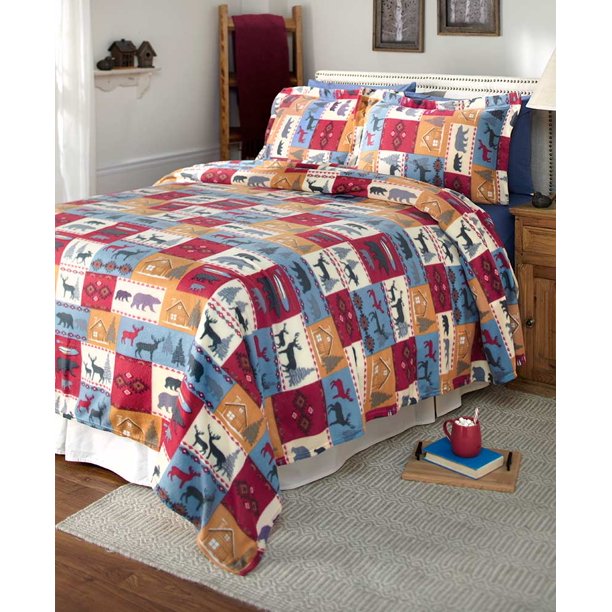 The Lakeside Collection 3Pc. Cozy Lodge Fleece Blanket Set King