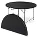 thumbnail image 3 of Magshion Table Pliante Ronde 60 Pouces, Table Ronde en Plastique Pliable de 5 Pieds Table à Cartes à Manger pour Mariage Intérieur Extérieur, Noir, 3 of 4