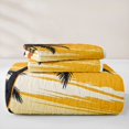 thumbnail image 5 of jejeloiu Retro Sunset Palm Quilt Full For Girls,Tropical Beach Silhouette Full Bedspread Sets,Orange Black,3-Piece, 5 of 7
