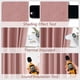 thumbnail image 5 of Juego de cortinas Guken de lino rosa opacas de 160 cm de longitud, 2 paneles, 5 of 7