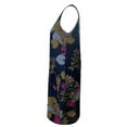 thumbnail image 5 of ERkkoi Spring Dresses For Women 2025 Elegant Classy Sundresses Muslim Floral Print Sleeveless Beach Casual A Line Dress Blue XL, 5 of 6
