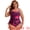 Hot Pink, variant on DARING DIVA Women's Plus Swimsuit Tummy Control Bathing Suit Ruched High Cut 1X Hot Pink