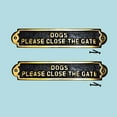 thumbnail image 2 of Renovators Supply Beware of Dog Sign 10.9" x 2.1" Keep Gate Closed Sign Cast Brass Please Close Gate Sign Pack of 2, 2 of 6