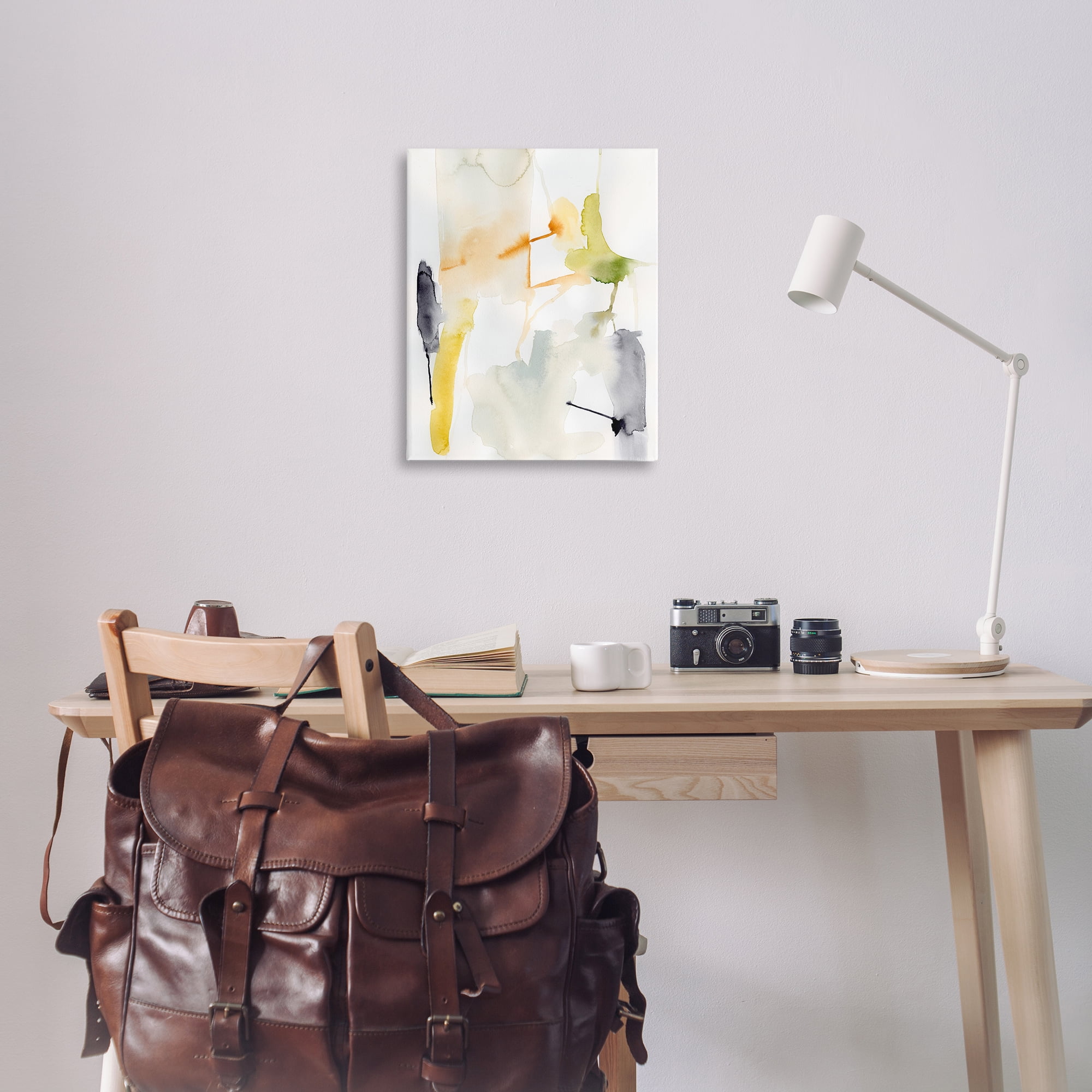 Stupell Industries Soft Watercolor Splashes Abstract Painting Wrapped Canvas Art Print Wall Art, 24 x 30