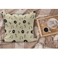 thumbnail image 2 of Music Fluffy Throw Pillow Cushion Cover, Retro Records Headphones Microphones Casette Tapes Melody in Sixties Graphic Art, Decorative Square Accent Pillow Case, 18" x 18", Cream Black, by Ambesonne, 2 of 5