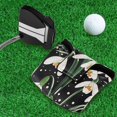 thumbnail image 5 of Haosy Green Snowdrop Flowers Golf Mallet Putter Cover Strong Magnetic Leather Golf Club Headcover Closure, 5 of 7