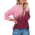 thumbnail image 2 of Gvmfive Womens Long Sleeve Drawstring Pullover Hoodie Tops Gradient Loose Casual Sweatshirt, 2 of 3