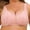 pink, variant on Plus Size Women's Front Closure Bras - Floral Comfort Breathable U-Back Design Brs with Wide Adjustable Straps, No Underwire & No Padding One-Piece Everyday Bras, XL-7XL