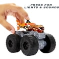 thumbnail image 3 of Hot Wheels Monster Trucks Roarin' Wreckers, 1:43 Scale Tiger Shark Toy Truck with Lights & Sounds, 3 of 7