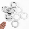 thumbnail image 1 of Juego de 5 tuercas y arandelas para guitarra de 3/8 pulgadas plateadas, kit de accesorios de entrada, 1 of 6