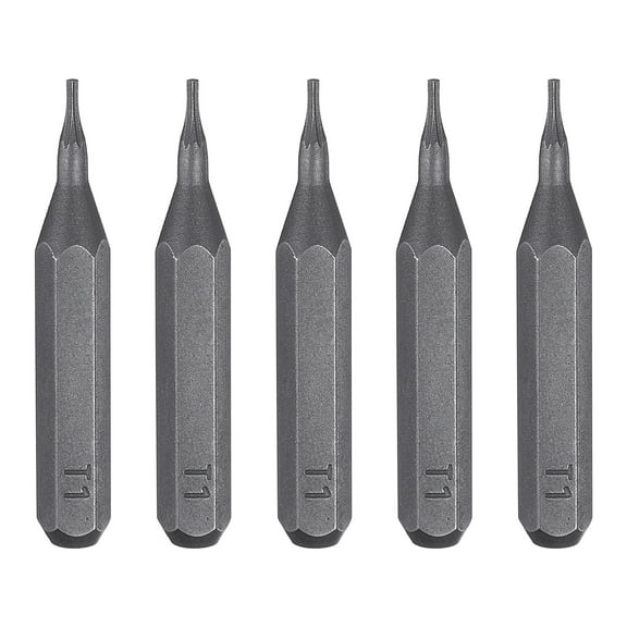 Uxcell 5pcs T1 Torx Screwdriver Bit 5/32" Hex Magnetic Star 6 Point Head S2 Steel