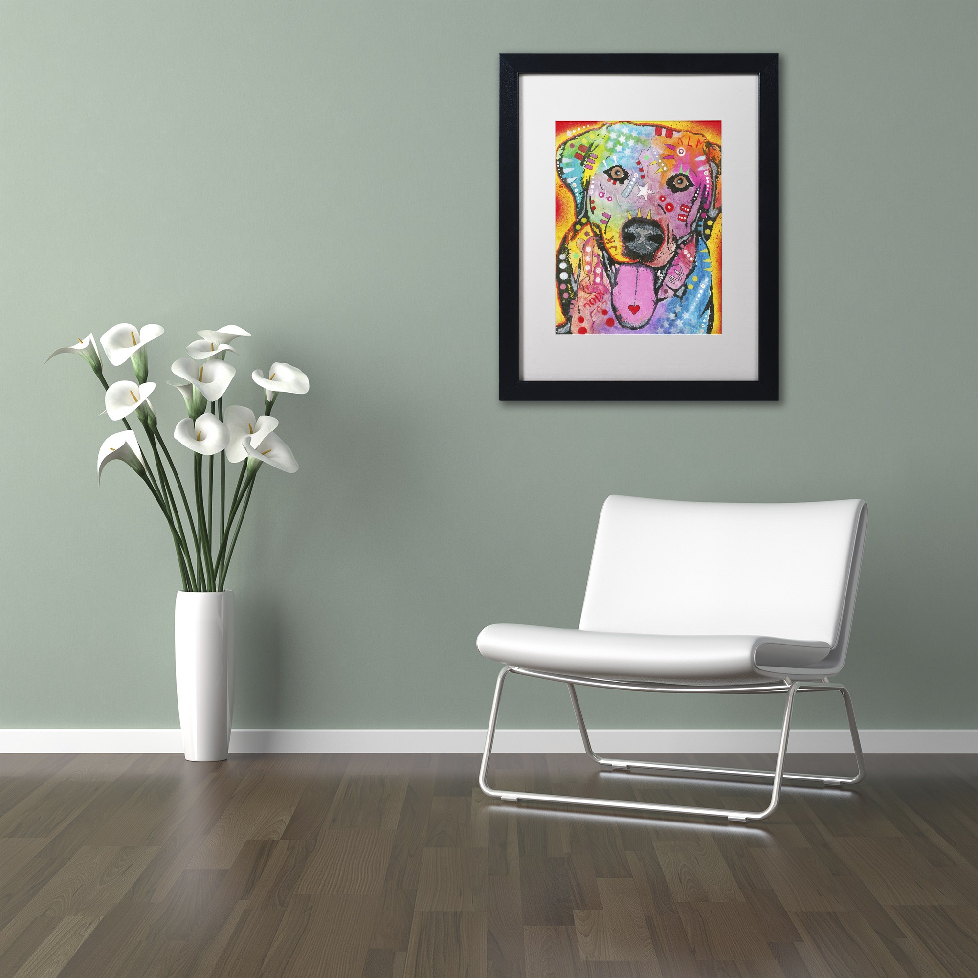 Trademark Fine Art "Loving Joy" Canvas Art by Dean Russo, White Matte, Black Frame
