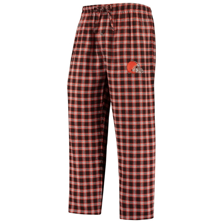 Men's Brown/Orange Cleveland Browns Courtyard Flannel Pants 