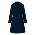 thumbnail image 5 of Ounisa Women Lapel BlazersElegant Notched Collar Double Breasted Wool Blend Over Coat, 5 of 6