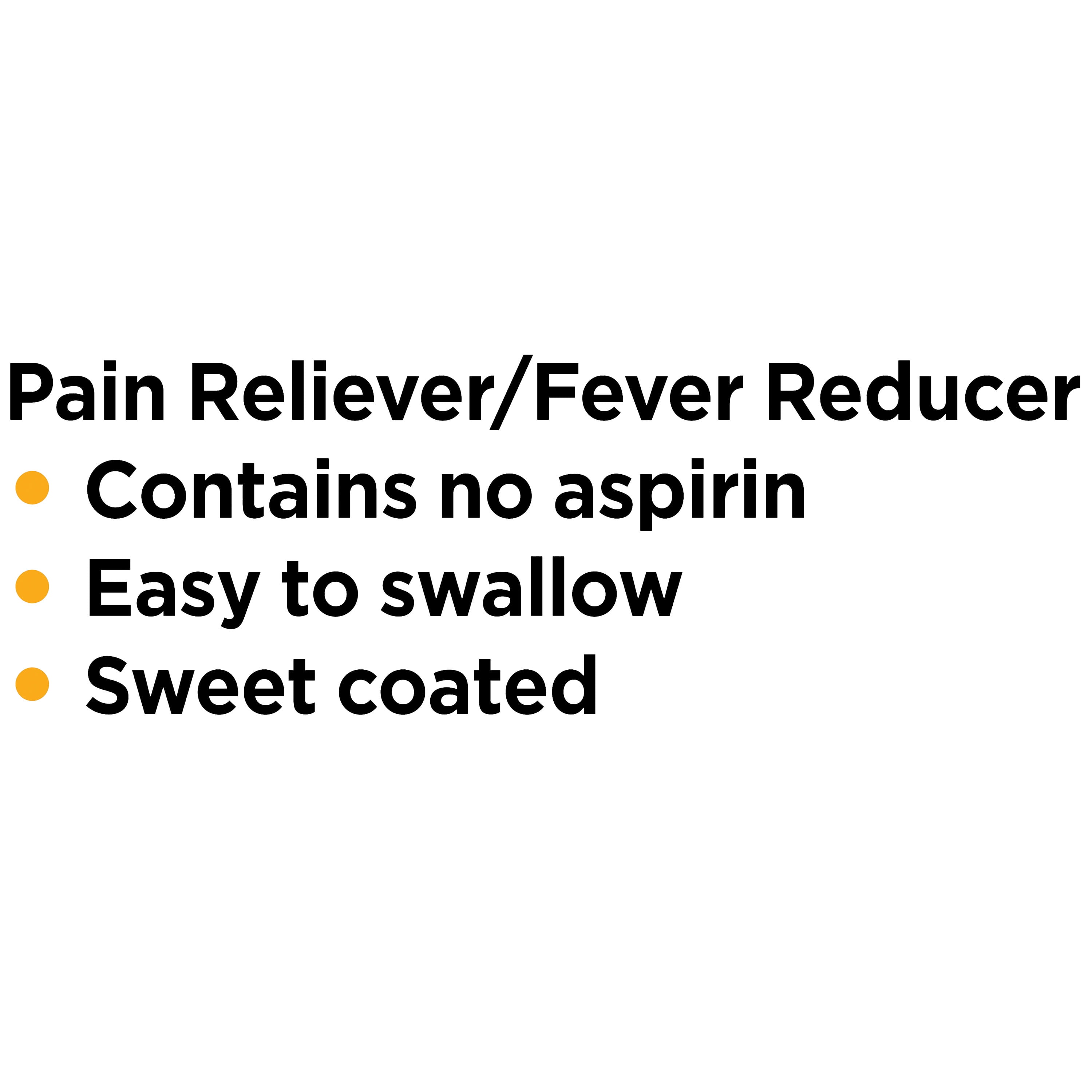 Equate Extra Strength Sweet-Coated Acetaminophen Tablets for Pain & Fever Relief, 500mg, 100 Count