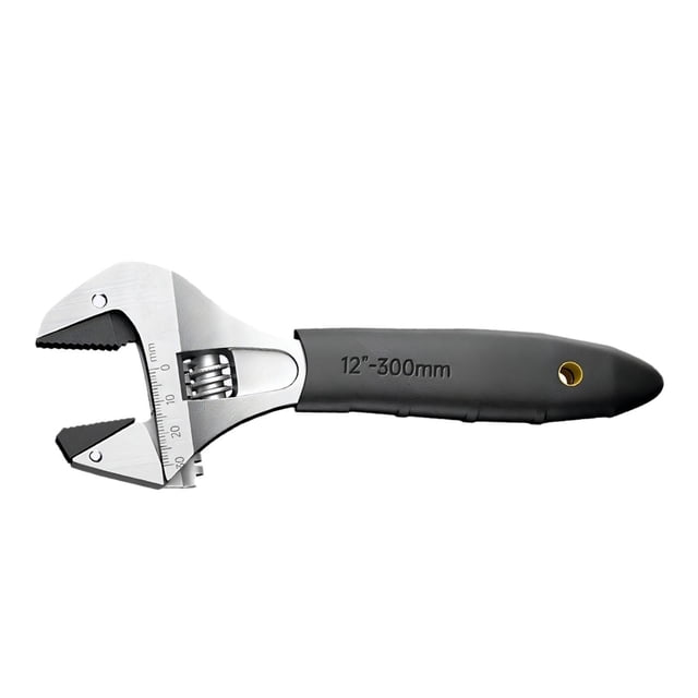 QualitChoice Ratcheting Wrench Adjustable Ratchet Wrench Wide Opening Practical Heavy Duty Spanner Hand Tool And Fits Tightly Black 12 inch