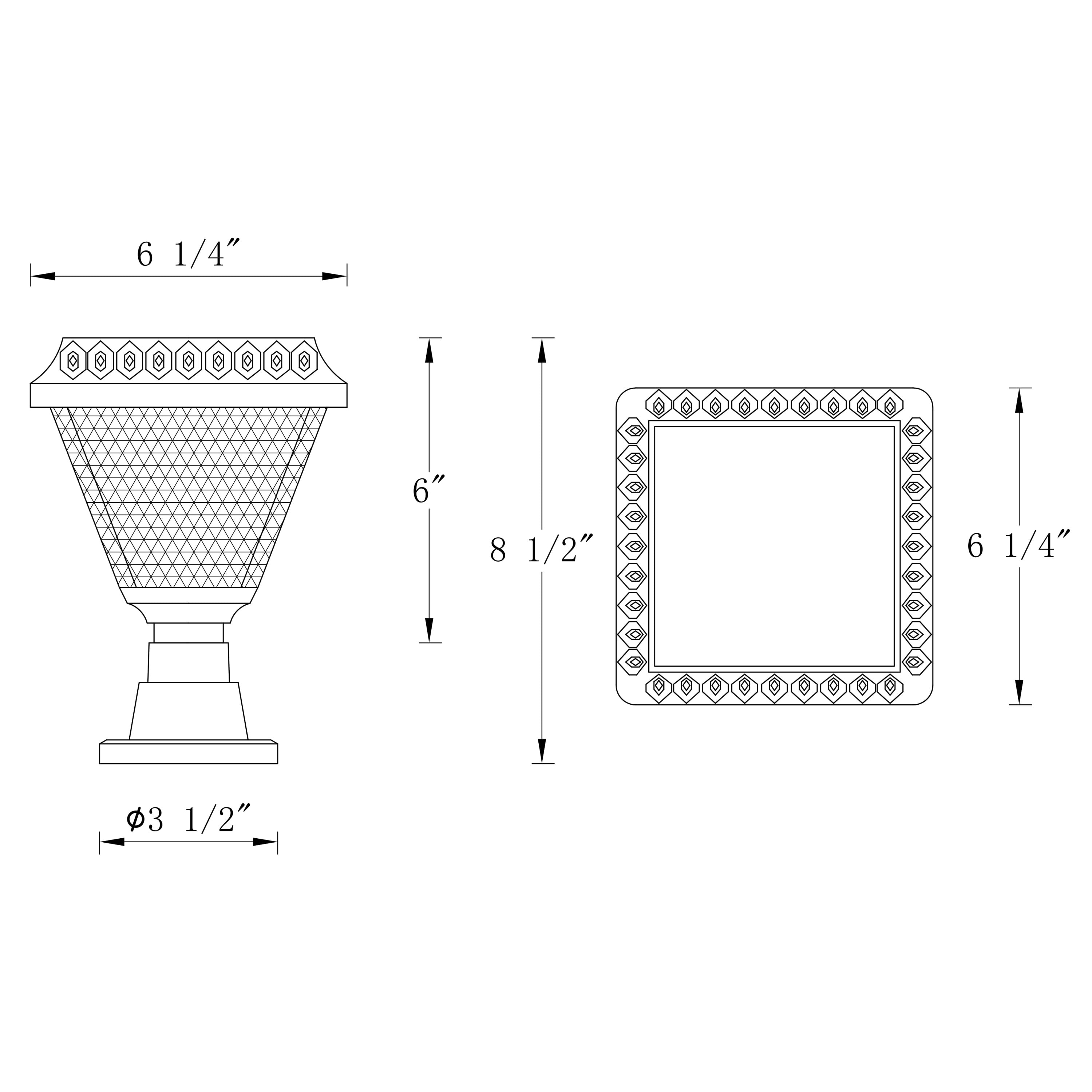 C Cattleya 8.5-in 2-Pack Dusk-to Dawn Matte Black  Solar Outdoor Post Light
