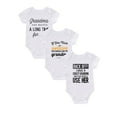 thumbnail image 5 of 3pcs Creative Rompers - Infant Toddler Personalized Letter Print Short Sleeve Jumpsuit, Perfect For Newborn Birth Gift & Photoshoot, 5 of 5