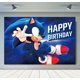 thumbnail image 3 of Fondo de fotografía de Sonic, el erizo de velocidad, héroe corredor, fondo de fotografía de dibujos animados para cumpleaños de niños, accesorios de vinilo de poliéster rojo y azul, 3 of 5