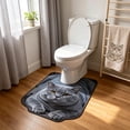thumbnail image 6 of Cat Toilet Rug U Shaped Washable Soft and Absorbent Bathroom Rugs Non Slip Bath Mat Machine Wash Bathroom Contour Rug for Toilet Base, 16 x 20 Inch B, 6 of 6