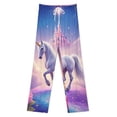 thumbnail image 3 of Magical Unicorn in Fantasy Garden Pajamas Leisure Trousers Soft Warm Sleepwear Bottoms Loose Retro Nightwear, 3 of 6