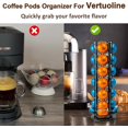 thumbnail image 3 of fafa-Coffee Pod Organizer for Vertuo Pods, Large Compacity Coffee Capsule Holder, Coffee Pod Stand for VertuoLine Capsule, Hold 28PCS Coffee Pods, Black, 3 of 4