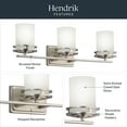 thumbnail image 3 of 5078NI Kichler Lighting Hendrik - 3 light Bath Fixture - with Soft Contemporary inspirations - 7.75 inches tall by 24 inches wide-Brushed Nickel, 3 of 7