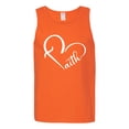 thumbnail image 2 of Wild Bobby Heart Made Of Faith Inspirational/Christian Men Graphic Tank Top, Orange, Small, 2 of 5