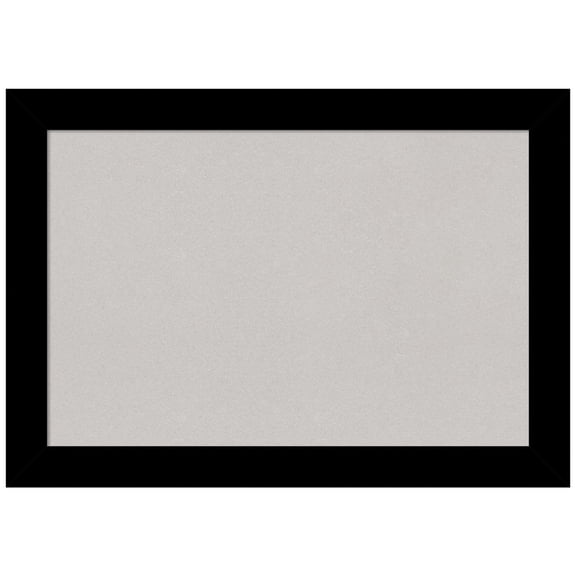 Amanti Art Grey Cork Board Framed Brushed Black Bulletin Board 27 in. x 19 in.