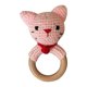 thumbnail image 1 of Sonajero de animales de ganchillo para bebé, anillo mordedor de madera, cuidado de la dentición infantil, chupete, juguetes molares para regalos de recién nacido, 1 of 1