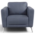 thumbnail image 4 of ACME Astonic Leather Upholstery Chair with Tight Black in Blue, 4 of 8