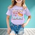 thumbnail image 3 of WMQPNNS Girls T Shirts Tops for Kids 12-14 Casual Short Sleeve Crewneck Blouse Loose Fit Printed Cotton Tee Shirt Graphic Tees for Summer(Size 12-13 Years, Purple-2), 3 of 5