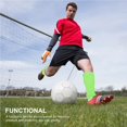 thumbnail image 4 of Soidarity 1 par de calcetines de espinilleras de fútbol para adultos y niños, soporte deportivo para piernas, mangas de pantorrilla, almohadillas de alta Deportes y aire libre Verde/L Soidarity OD010427-05, 4 of 6
