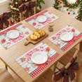 thumbnail image 3 of Placemats Set of 6 Linen Placemats, Washable Kitchen Table Mat, Seasonal Holiday Christmas Place Mats for Party Plaid 17.7*12.6inch, 3 of 6