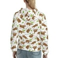 thumbnail image 7 of Salouo Cute Sloth Pattern Hoodie Sweatshirts for Women, Autumn Pullover Hoodie Workout Sweat Women's Long Sleeve Preppy Sweatshirts-Small, 7 of 7