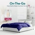 thumbnail image 3 of Sleepgram Supima 400 Thread Count Cotton Zipper Duvet Cover, Queen, Violet, 3 of 7