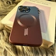 thumbnail image 6 of Magnetic for iPhone 15 Pro Case, Compatible with MagSafe, Full Camera Lens Film Protection Cute Gradient Color Silicone Shockproof Matte Cover for Women & Men (iPhone 15 Pro,Blue Wine red), 6 of 14