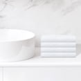 thumbnail image 2 of Unique Bargains Geometric Washcloths Set Cotton Bath Towels Low Lint White 4, 2 of 7