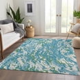 thumbnail image 6 of Addison Rugs Mayfield Premium Machine Washable Transitional Swirls Teal Rectangle Rug, 9' x 12', 6 of 6