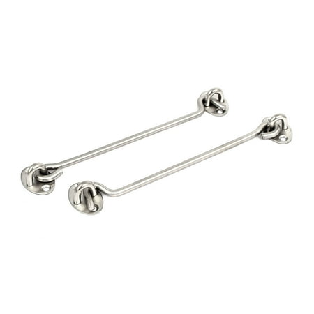 200 Mm Hook - Unique Bargains Window Door Stainless Steel Position Fixing Hanger Hook Bolt 200mm Length 2pcs