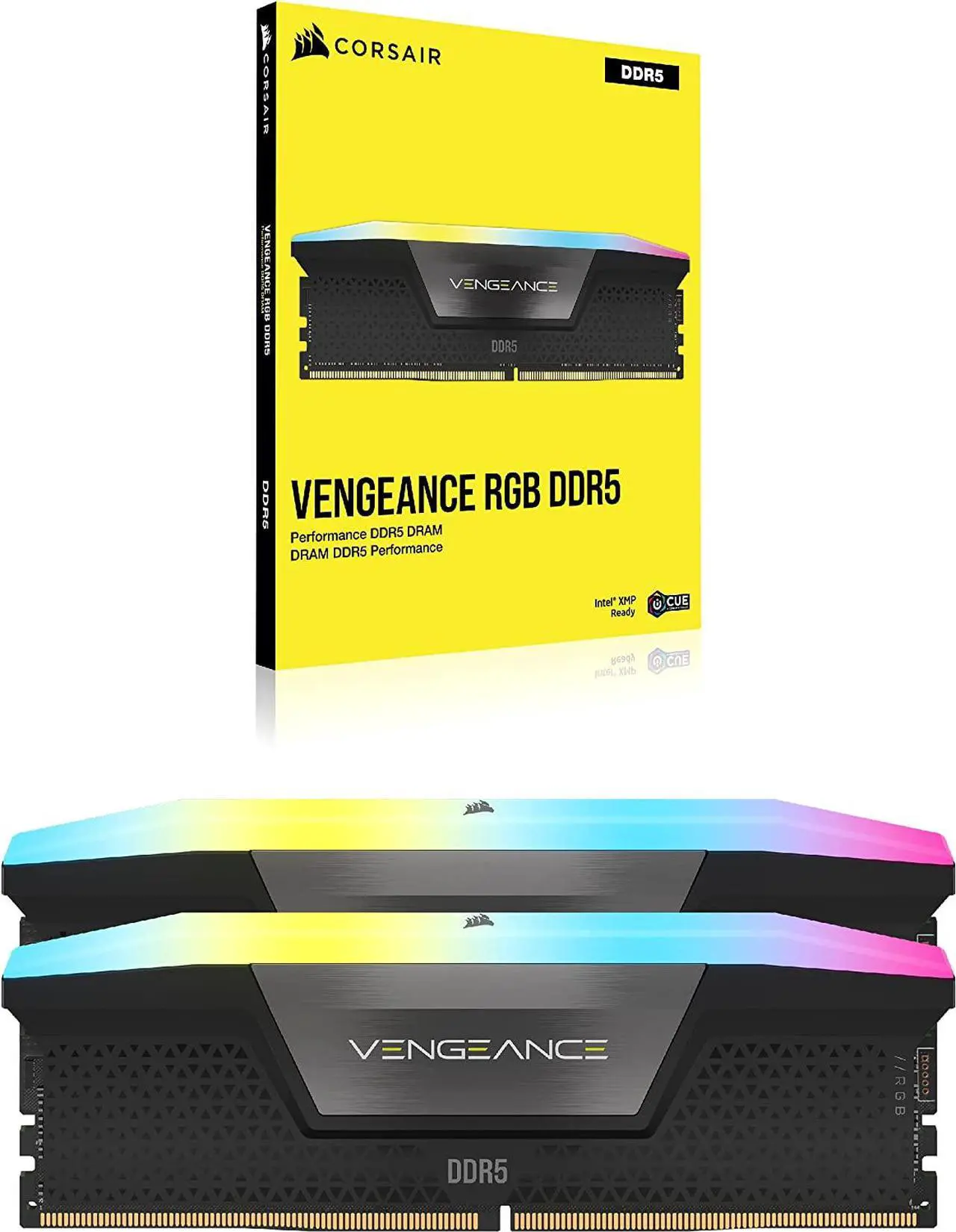 CORSAIR Vengeance RGB 128GB (2 x 64GB) 288-Pin PC RAM DDR5 6000 (PC5 48000) Desktop Memory Model CMH128GX5M2D6000C40