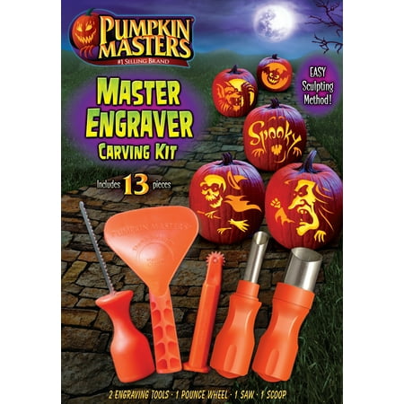 Pumpkin Masters Halloween Pumpkin Carving Kit, Master Engraver, 13 Pieces